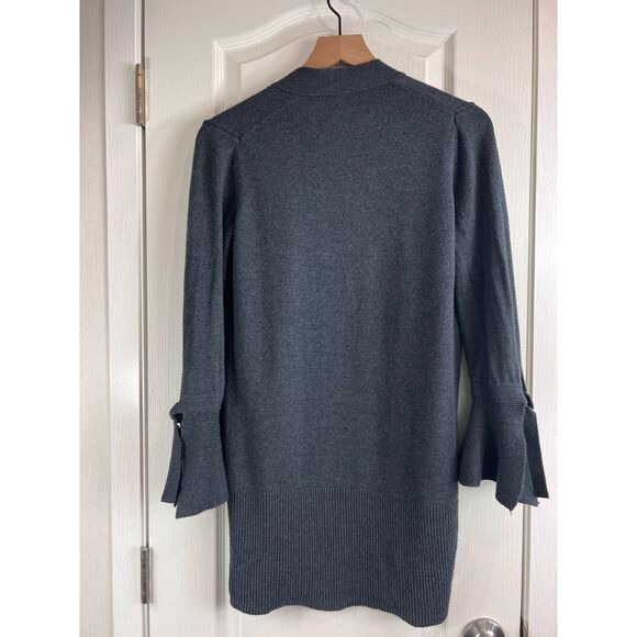 Ann Taylor LOFT Women's Cardigan Sweater Long Open Front Bell Sleeve Size XS - Picture 2 of 9